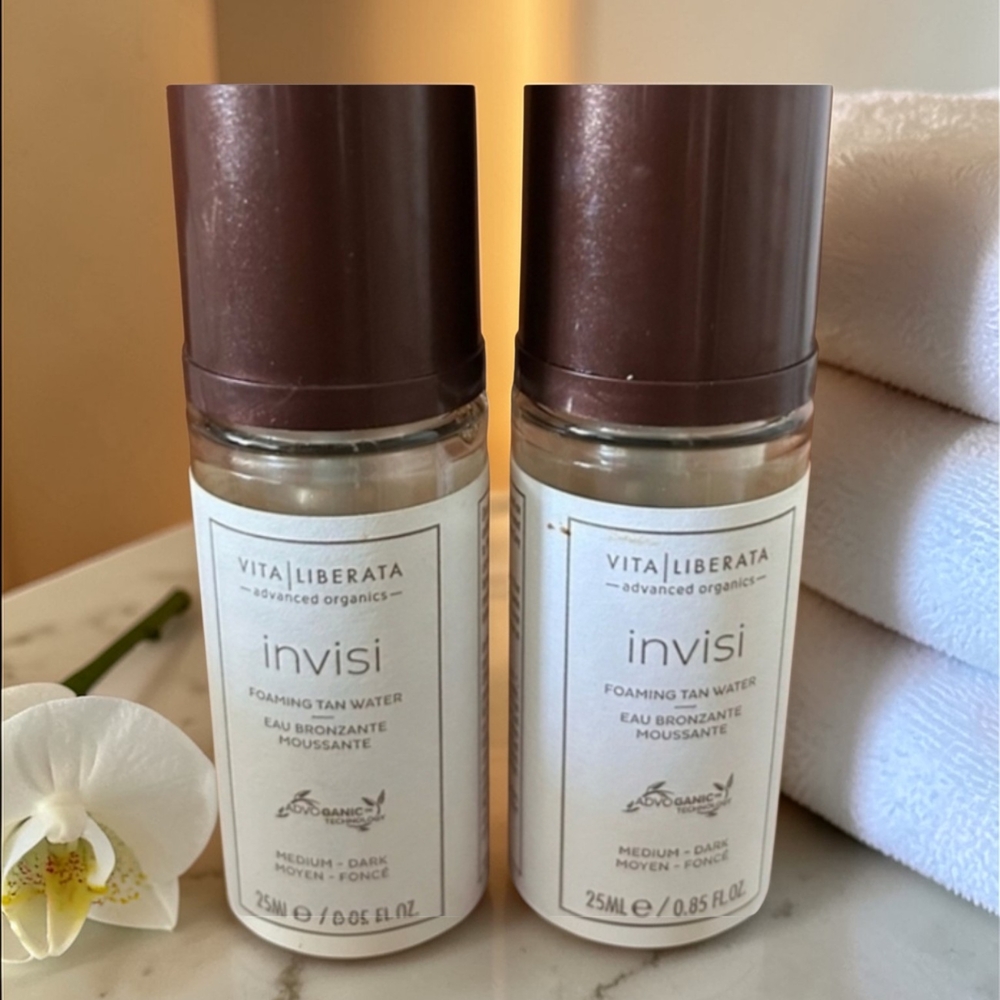Vita Liberata Invisi Foaming Tan Water - Medium/Dark, Set of 2 Comes With Mitt